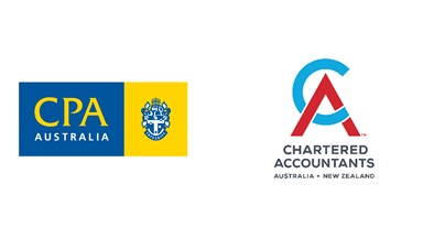 CPA Australia and Chartered Accountants Australia New Zealand logos